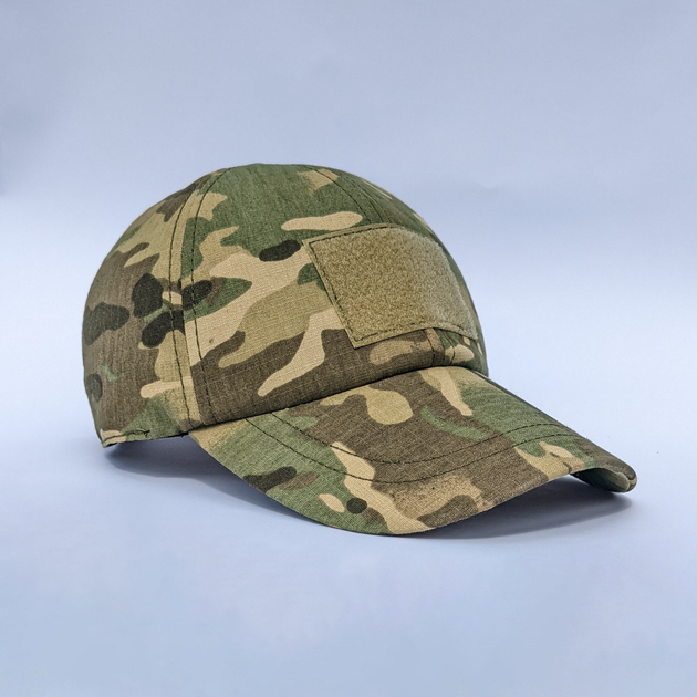 Військова кепка все камуфляжна бейсболка мультикам з лепучкою на лобі + подарунок - зображення 1