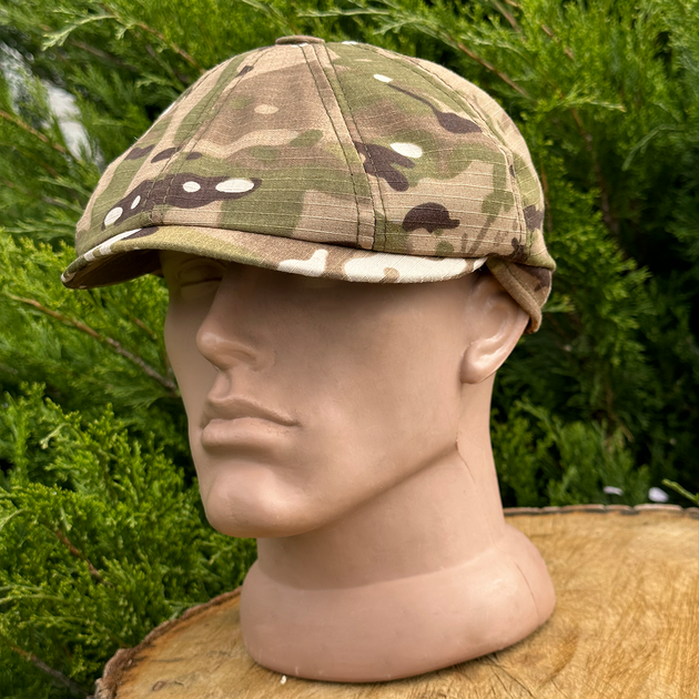 Військова кепка все камуфляжна кепка восьмиклінка хуліганка мультикам літня 56 - зображення 2