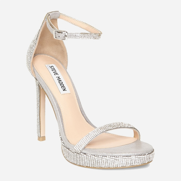 Жіночі босоніжки Steve Madden Milano-R Sandal SM11000897-998 38 23.8 см Сріблясті (8719484865488) - зображення 2