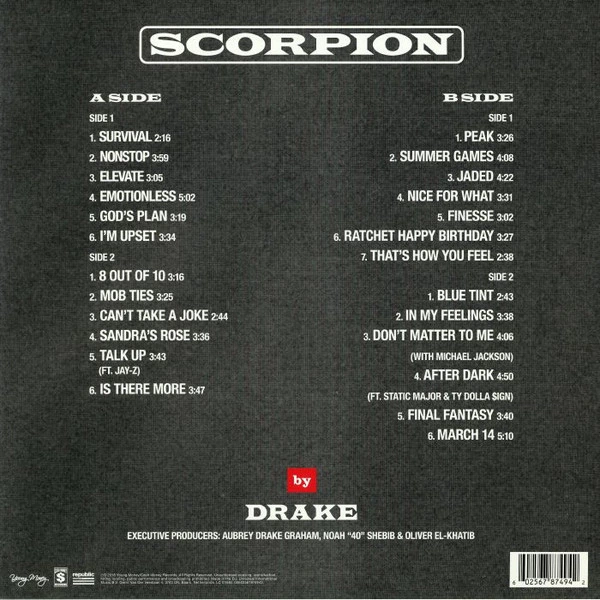 Виниловая пластинка&nbsp;Drake – Scorpion (2LP) - изображение 3