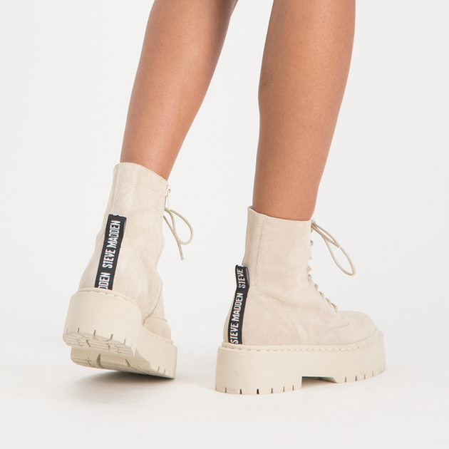 Trapery damskie zamszowe Steve Madden Skylar Bootie SM11001184-846 36 22.2 cm Beżowe (8720236146175) - obraz 6