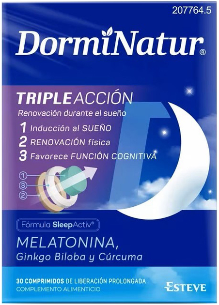 Дієтична добавка Esteve Dorminatur Triple Action 30 таблеток (8470002077645) - зображення 1
