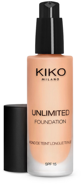 Podkład Kiko Milano Unlimited Foundation SPF 15 Warm Rose 60 trwały 30 ml (8025272649384) - obraz 1