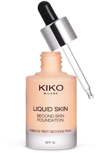 Podkład Kiko Milano Liquid Skin SPF 15 Warm Beige 10 z witaminą C 30 ml (8025272636964) - obraz 1