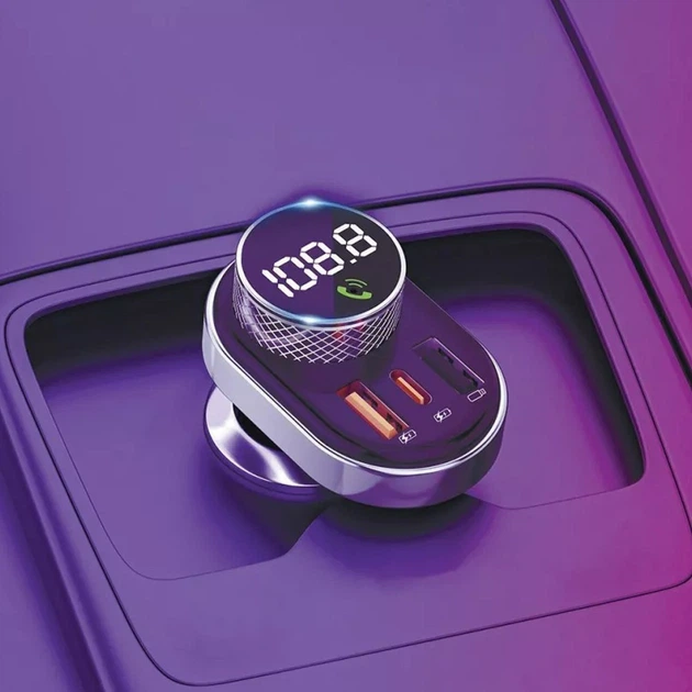 Автомобільний FM-трансмітер модулятор Proove FM Launcher Sound Link 30W (PD+QC3.0) Type-C+USB | Чорний - зображення 4