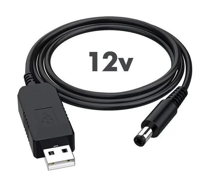 Кабель для роутера від повербанка з перетворювачем на 12V, DC 2.1x5.5mm ...
