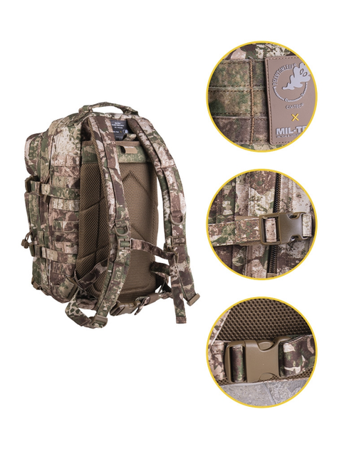 Рюкзак тактичний Mil-Tec 20Л CIV-TEC® US ASSAULT PACK SM PHANTOMLEAF WASP I X2 (14002066-20) - изображение 2