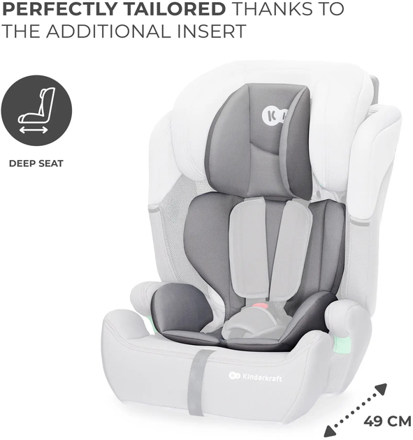 Автокресло KinderKraft Comfort Up i-Size Grey (5902533923137) (KCCOUP02GRY0000) - изображение 10