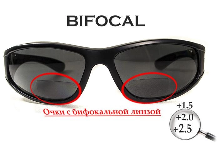 Бифокальные поляризационные защитные очки BluWater Winkelman EDITION 2 Gray +2,0 (4ВИН2БИФ-Д2.5) - изображение 1