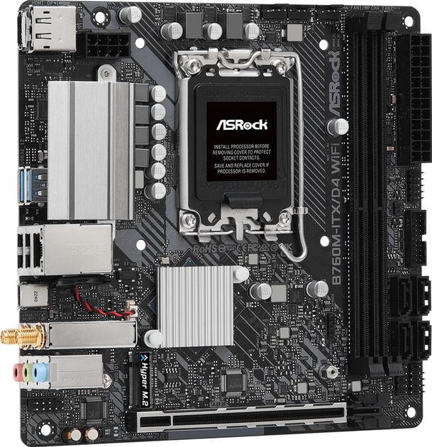 Płyta główna ASRock B760M-ITX/D4 WiFi (s1700, Intel B760, PCI-Ex16) - obraz 3