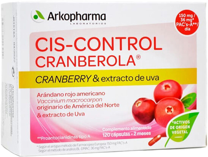 Suplement diety Arkopharma Ciscontrol Cranberola 120 kapsułek (3578830112370) - obraz 1