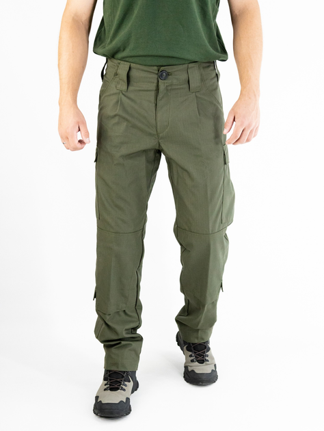 Тактические штаны рип-стоп олива, НГУ 65/35, размер 48 - изображение 2