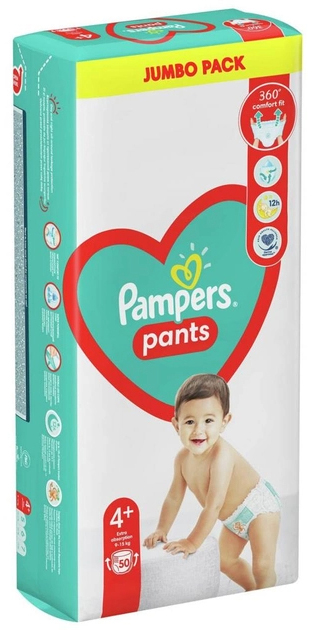 Pieluchomajtki Pampers Pants Maxi Plus Rozmiar 4 (9-15 kg) 50 szt (8006540069295) - obraz 1