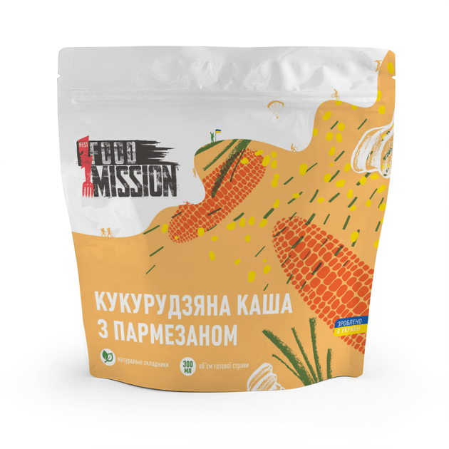 Сушені продукти Food Mission Кукурудзяна каша з пармезаном - Фото 1 Сушені продукти Food Mission Кукурудзяна каша з пармезаном - изображение 1