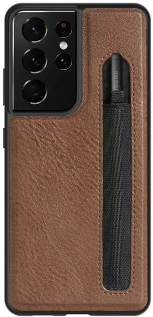 Etui Nillkin Aoge Leather do Samsung Galaxy S21 Ultra Brown (NN-ALC-S21U/BN) - obraz 1