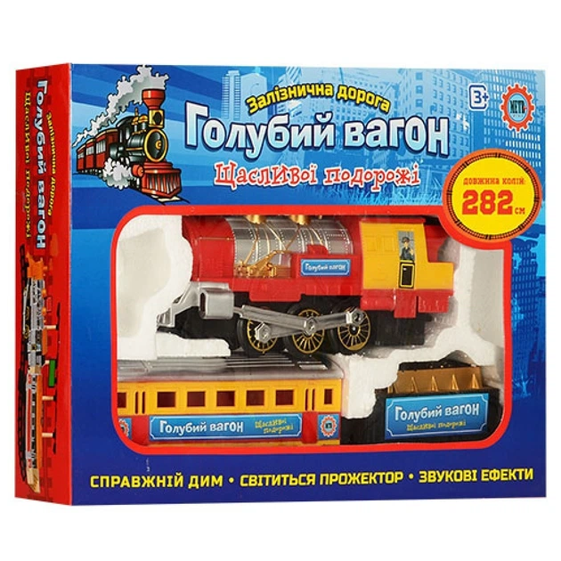 Игровой набор поезд "Голубой вагон". С музыкой, светом и дымом (70155) - Фото 3 Игровой набор поезд "Голубой вагон". С музыкой, светом и дымом (70155) - изображение 3