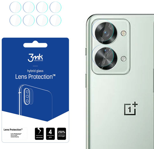 Zestaw szkieł hartowanych 3MK Lens Protection na aparat OnePlus Nord 2T 4 szt (5903108476157) - obraz 1