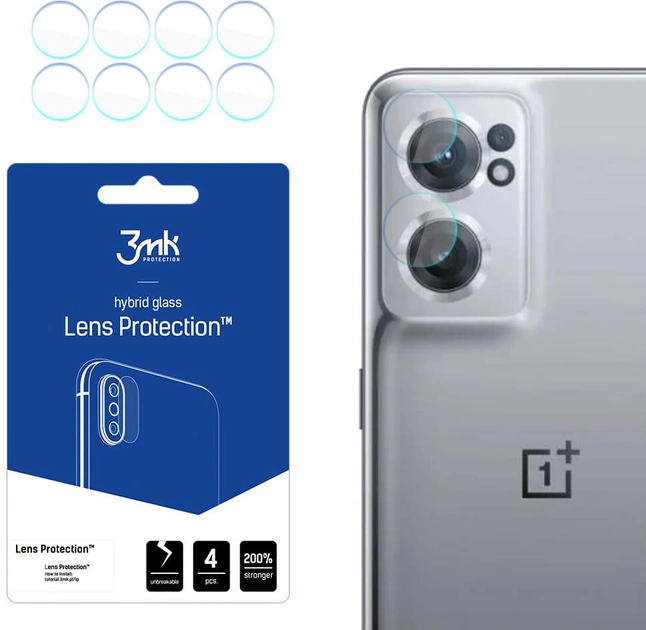 Zestaw szkieł hartowanych 3MK Lens Protection na aparat OnePlus Nord CE 2 5G 4 szt (5903108462839) - obraz 1