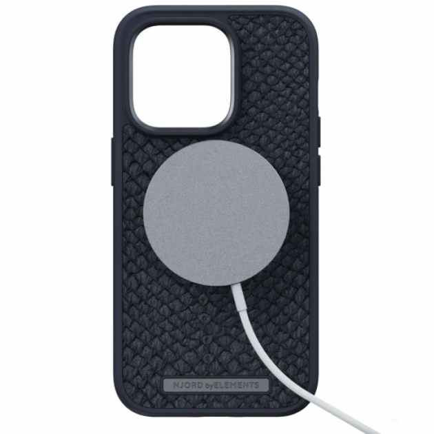Чехол накладка Njord Salmon Leather MagSafe Case Black для iPhone 14 Pro Max (NA44SL00) - Фото 2 Чехол накладка Njord Salmon Leather MagSafe Case Black для iPhone 14 Pro Max (NA44SL00) - изображение 2