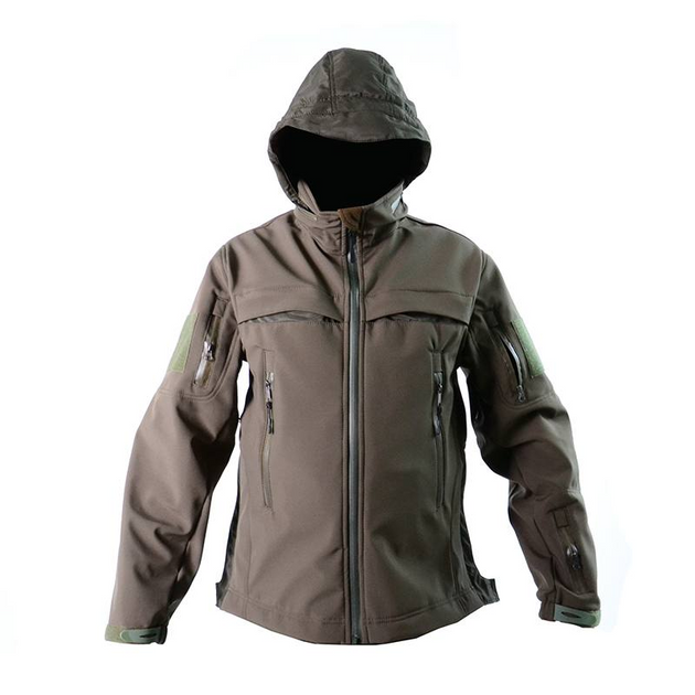 Армейская мужская куртка с капюшоном Soft Shell Оливковый S (99216) Kali - изображение 2