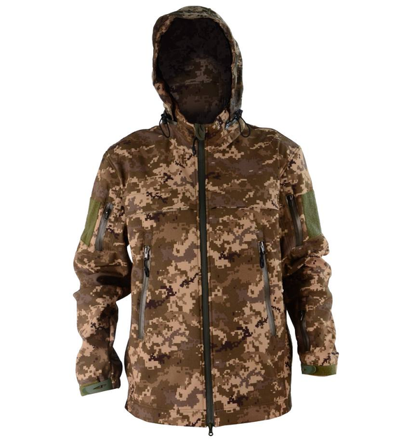 Армійська куртка з капюшоном Soft Shell Піксель XXL (990213) Kali - зображення 1