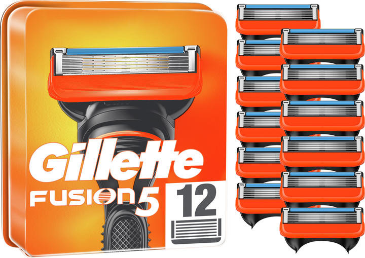 Змінні картриджі для гоління (леза) чоловічі Gillette Fusion5 12 шт (7702018441075) - зображення 1