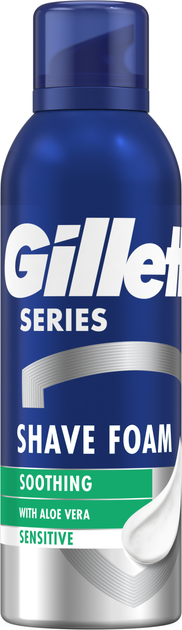 Pianka do golenia Gillette Sensitive Skin Series z aloesem 200 ml (8001090870926) - obraz 2