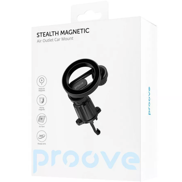 Автодержатель Proove Stealth Magnetic Air Outlet Car Mount, Black - изображение 3
