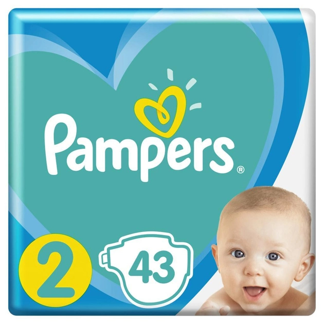 Pieluchy Pampers New Baby Mini Rozmiar 2 (4-8 kg) 43 szt (8001090910127) - obraz 1