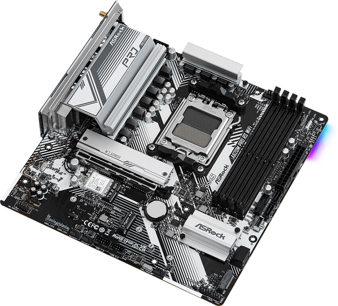 Płyta główna ASRock A620M Pro RS WiFi (AM5, AMD A620, PCI-Ex16) - obraz 4