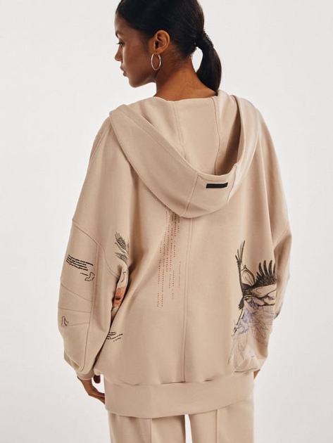 Толстовка на молнии с капюшоном оверсайз женская Gepur 44850 XS-S ...