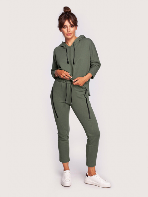Spodnie dresowe damskie BeWear B240 1197451 S Khaki (5903887677943) - obraz 3