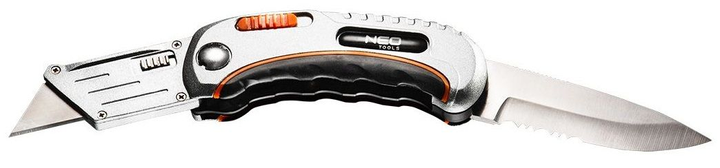Ніж складаний Neo Tools, 2 наконечники, 5 трапецієподібних лез у наборі, чохол - зображення 2