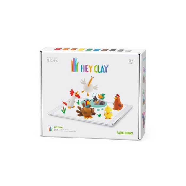 Набір для дитячого ліплення Hey Clay Tm Toys Птахи з ферми (5908273097534) - зображення 1