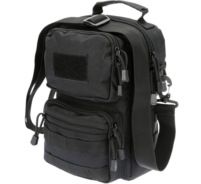 Тактическая сумка через плечо Tactic городская сумка наплечная Черный (9060-black) - изображение 1