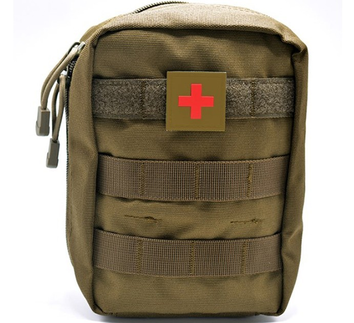 Подсумок аптечка на пояс c molle военная аптечка сумка - подсумок Tactic армейская тактическая аптечка койот (1020-coyote) - изображение 1