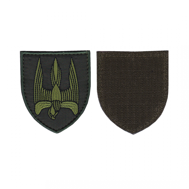 Шеврон патч на липучке 46 отдельный батальон специального назначения «Донбасс-Украина», на оливковому фоне, 7*8см - изображение 1