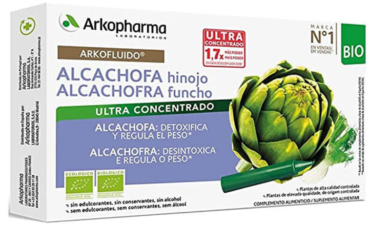 Suplement diety Arkopharma Arkofluid Artichoke Fennel 10 ampułek (8499993998579) - obraz 1