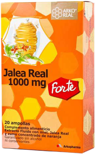 Suplement diety Arkopharma Arkoreal Royal Jelly Forte 1000 mg 20 ampułek (8428148280085) - obraz 1