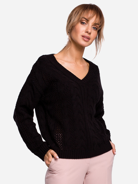 Пуловер жіночий Made Of Emotion M510 S/M Чорний (5903068466472) - зображення 1