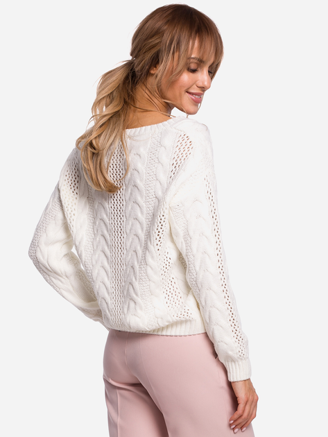 Пуловер жіночий Made Of Emotion M510 S/M Екрю (5903068466496) - зображення 2