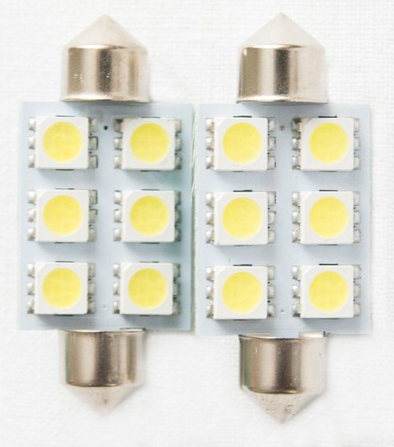 Żarówka samochodowa Bottari Festoon LED T11 C5W 6 SMD 12 V 5 W 2 szt. (8052194178760) - obraz 1