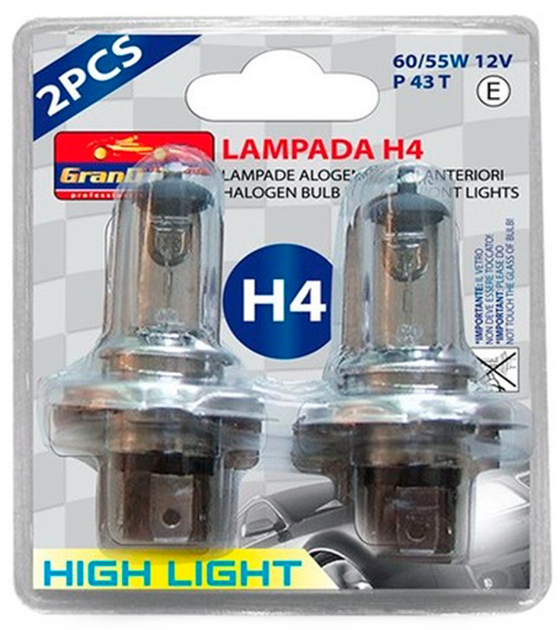 Żarówka samochodowa Grand Prix Halogen H4 P43T 12 V 60 / 55 W 2 szt. (8052194338157) - obraz 2