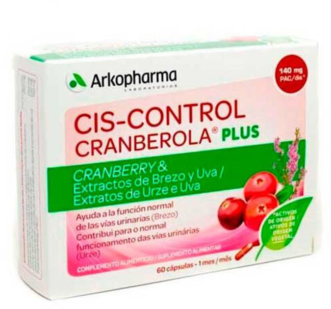 Дієтична добавка Arkopharma Cranberola Ciscontrol Plus Heather 60 капсул (8428148457142) - зображення 1