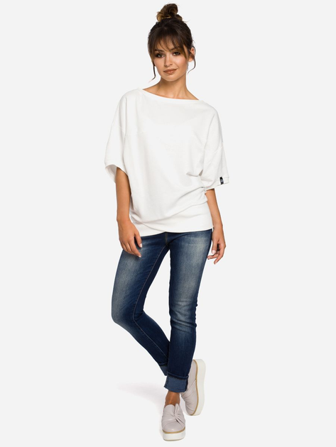 Bluza damska bez kaptura BeWear B048 86931 S-M Ecru (5902041193060) - obraz 3
