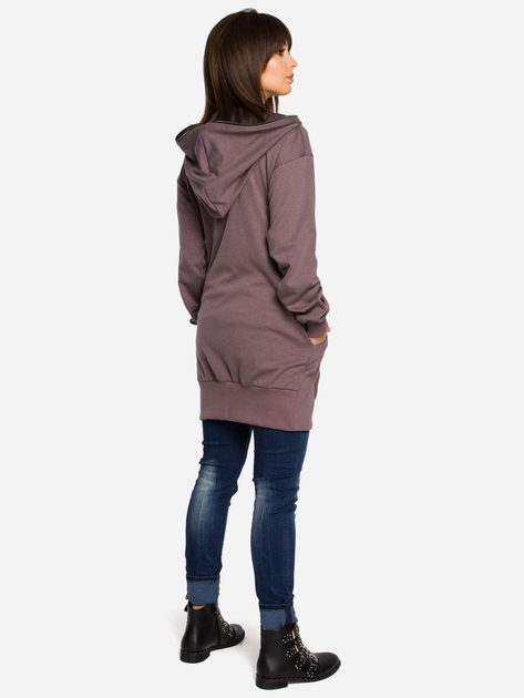 Bluza damska rozpinana streetwear długa BeWear B054 86951 S-M Brązowa (5903068402647) - obraz 4
