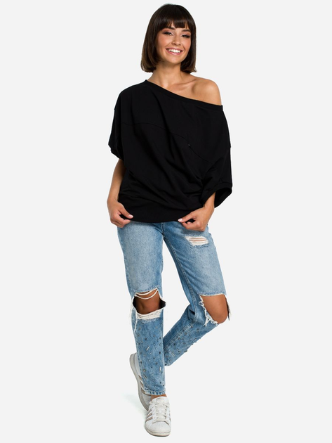 Bluza damska bez kaptura BeWear B079 87050 2XL-3XL Czarna (5903068415784) - obraz 3
