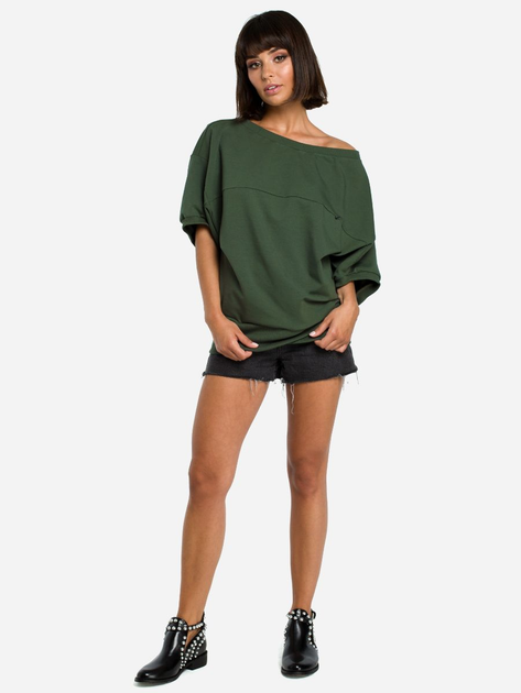 Bluza damska bez kaptura BeWear B079 87053 2XL-3XL Zielona (5903068415876) - obraz 3