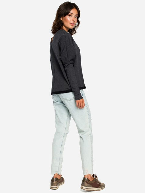 Bluza damska bez kaptura BeWear B094 87114 2XL-3XL Grafitowa (5903068424717) - obraz 4