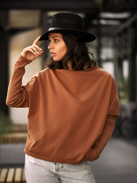 Bluza damska bez kaptura BeWear B094 87116 S-M Karmelowa (5903068424793) - obraz 6
